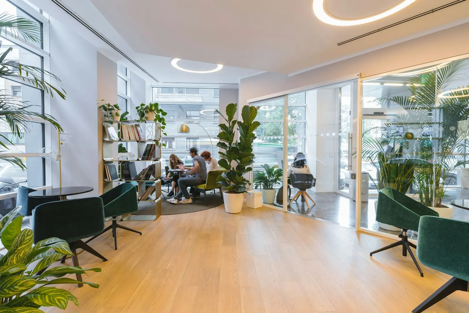 The light-filled reception and waiting area at the Wrenfield Riverside Clinic